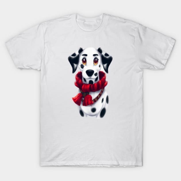 Cute Dalmatian Drawing T-Shirt by Play Zoo